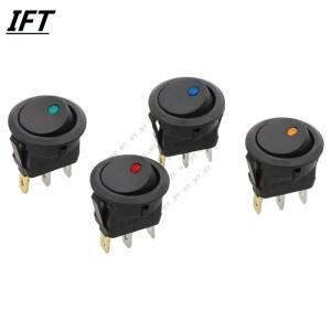 온오프 SPST 로커 스위치 LED  라이트 조명 자동차 대시 보드 토글 3 핀 12V 220V 10 개
