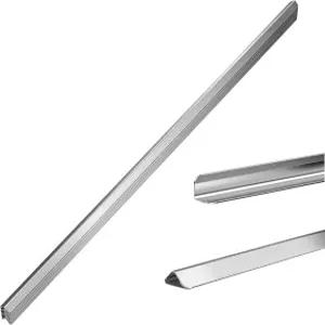 0.5x0.5x48 인치 304 스테인리스 스틸 벽 모서리 보호대 5팩 헤비 듀티 원형 보호용 부드러운 접힌 디자인