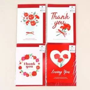 ( )카네이션 카드2 벌크 20개세트 어버이날 스승의날 감사 유치원 학원 학교 단체 선물