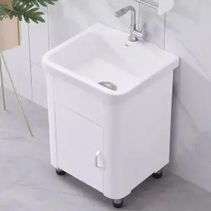 미니 세면대 욕실 하부장 사각 50cm(수전) 소형 세면기 간이 스탠드형 화장실