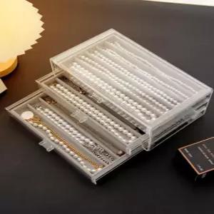 팔찌보관 아크릴 목걸이보관함 투명 진열 체인 귀걸이 팔찌 서랍이 상자