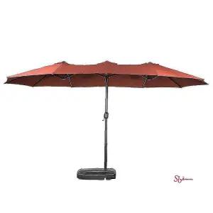 초대형파라솔 신호등 야외용 4.5m 옥상 레드 특대형 테라스 정원 전원주택 그늘막 시원그늘uvw375