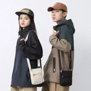 남녀공용 미니 크로스 백 캐주얼 여행용 보조 가방 쇼퍼백 캔버스백 미니크로스백