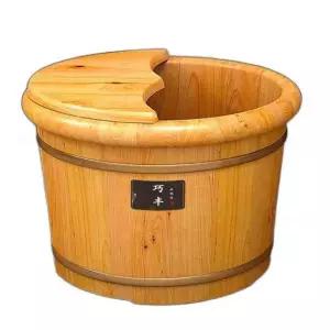 편백나무 족욕통 히노끼 원목 26cm 발족욕기 찜질