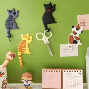 마스크 후크 홀더 마그넷 열쇠고리 메모 냉장고 고양이 걸이 동물 자석