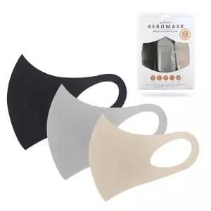 ( )인디 에어로 실버 기능성 향균 마스크 3종 세트 비말차단 세탁가능 다용도 마스크