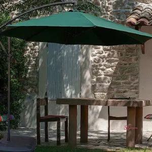 대형파라솔 그린 접이식 그늘막 받침포함 신호등 야외 정원 전원주택 옥상 테라스 야외용wxy592