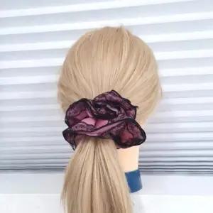 레이스 곱창밴드 자수 헤어밴드 여성 머리 고무 줄 러블리 국산머리끈 소품샵 로맨틱 선물