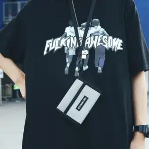 접이식 천 카드 지갑 교통카드 목걸이 명함 목걸이형 홀더 미니 파우치 학생 동전 슬림