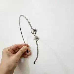 여성 보석 큐빅 헤어밴드 매력적인 여성 헤어 리본 기념일 셀프웨딩 러블리 블링 큐빅