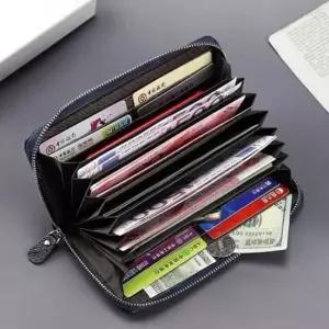 파우치형 카드 지퍼 멀티 지갑 대용량 가죽 여행용지갑 지퍼지갑 통장지갑 남성지갑