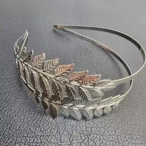 셀프웨딩 은색 월계관 티아라 헤어밴드 파티 생일머리띠 파티머리띠 웨딩밴드 왕관