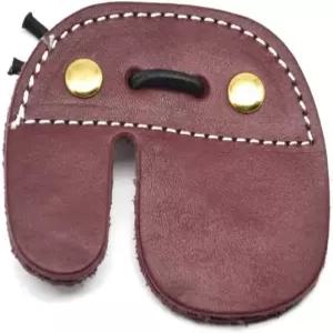 오른손용 윈드풀로고 소 가죽 양궁 손가락 탭 긴 활 손 보호대