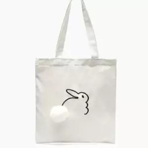 가벼운 여성 일러스트 에코백 천가방 A540 아이보리