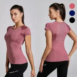 등판 통기성 좋은 메쉬 슬림핏 스포츠 티셔츠 헬스복