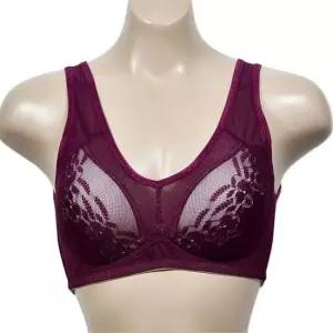 우아한 플라워자수 풀컵 런닝형 C컵 브라