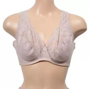 스러운 플라워 패턴 광폭밴드 풀컵 C컵 빅사이즈 브라
