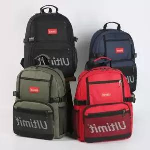 메쉬 4컬러 라인 가방 백팩 지퍼포켓 남녀공용 캐주얼