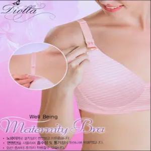 혜명잡화몰 (디올라)(BR6805)웰빙 마터니티 면패드포함 노와이어 B컵 수유용브라 임산부속옷 임산부브라자