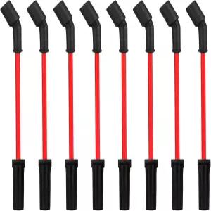 오지쿠텍 8개 스파크 플러그 와이어 세트는 쉐보레 실버라도 타호 교외 눈사태 GMC 시에라 유콘 캐딜락