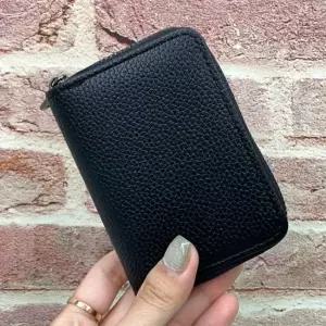 카드홀더 지퍼형 아코디언 카드지갑 블랙 카드홀더 가죽카드지갑 여성카드지갑
