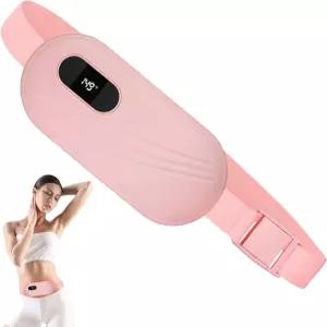 올레시아 휴대용 무선 온열 패드 6가지 열 레벨 및 마사지 모드 5000mAh 자동 차단 NTC 온도 조절 배 등