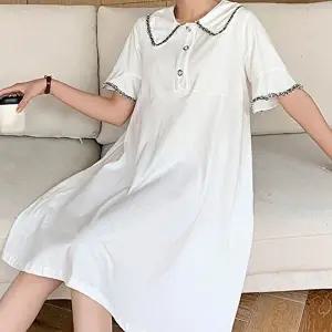 고품질 bns 퍼프 소매 디테일 원피스 임산부 데일리 꾸안꾸 임부 여성원피스 카라원피스 WFLWQY2