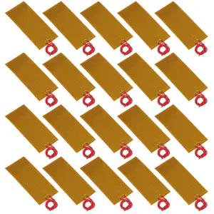 AOICRIE 20pcs 45mm x 필름 히터 플레이트 접착 패드 PI 발열체 24V 30W 스트립 폴리이미드