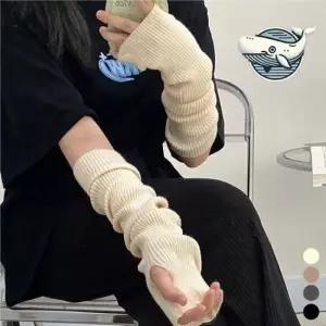 핸드워머 부드러운 골지 니트 스타일 핸드 암워머 겨울