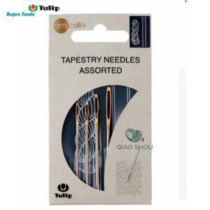 호환 TULIP CO LTD 튤립 빅아이 태피스트리 바늘, 바늘 자체가 잘 만들어져 있어 쉽게 미끄러지고 구부러지지 않습니다