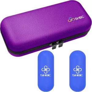SHBC 인슐린 쿨러 여행용 케이스 성 조직 약물 단열 냉각 백 보라색 스 팩 2개 포함