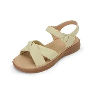 [하프클럽/무크]엠.무크 아서 양가죽 컴포트 쿠션샌들 라이트 옐로우 51662352