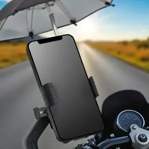 [하프클럽/]라이더썬 오토바이 우산 스마트폰 거치대 백미러 타입