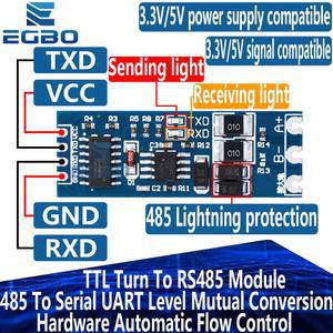 모듈 자동 장치 485 흐름 0PCS UART RS485 공급 TTL 하드웨어 레벨 변환 직렬 모듈 제어 전원 상호