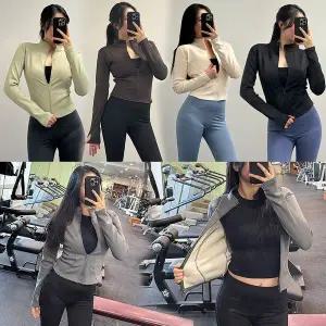 [하프클럽/]웜텍기모슬림집업 요가자켓 운동복 하프넥 트레이닝