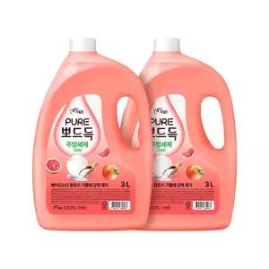 퓨어 뽀드득 주방세제 자몽향 3L, 2개