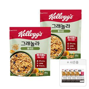 켈로그 통귀리그래놀라 500g, 2개 + 증정(프로틴 그래놀라 제로슈거 40g, 4개)