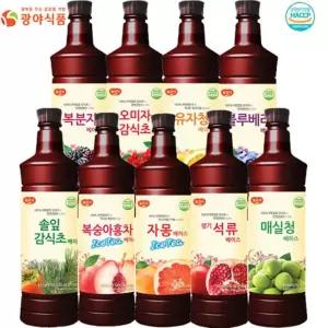 광야 음료베이스 970ml 종류별 모음 /오미자감식초/매실청/복숭아홍차/솔잎감식초/블루베리