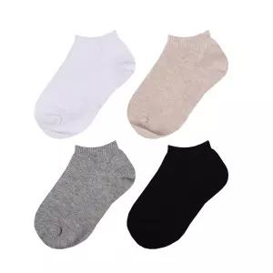 4켤레 아동 베이직 무지 스니커즈 초등 학생 남아 여아 교복 기본 여름 발목 양말