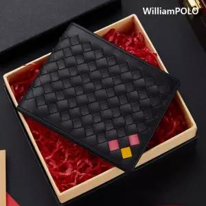 201496 (직조)  폴로지갑 남성 반지갑 카드 남자 윌리엄폴로 가죽 보테가베네타