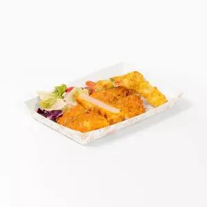 [해피팩]DK-5호 일회용 김밥 떡 포장 사각 종이 접시 트레이 용기 1박스 1000개