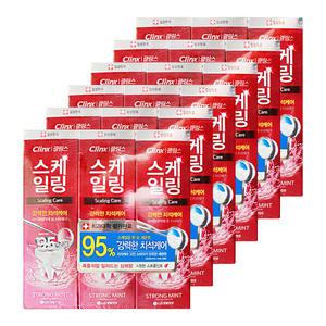엘지 클링스 치약 스케일링 케어 스트롱민트 100g 3입 6개