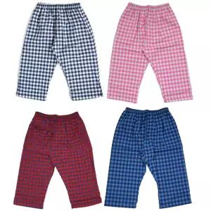 국산 (EZJ02) 아동 체크 9부 파자마 바지 실내복 잠옷 주니어 초등학생