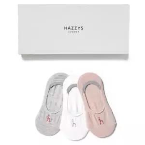 [헤지스](대구신세계)[HAZZYS DAILY] 면 혼방 퍼피로고 덧신 페이크삭스 3종세트 HISS2F201WT