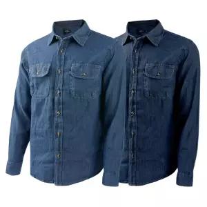 제이케이 기본 작업복 상의 용접 캐주얼 청남방 데님 셔츠