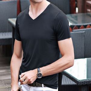 브이넥 무봉제 심리스 냉감 쿨 티 이너웨어 반팔 이너 티셔츠