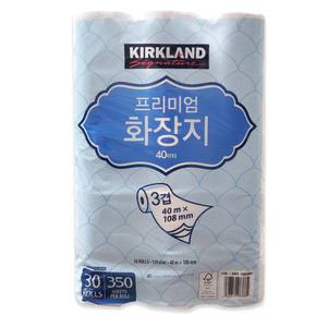 코스트코 커클랜드 프리미엄 화장지 40mx30롤/천연펄프 3겹 화장지