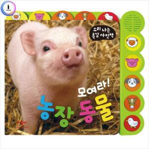 모여라 농장동물 소리나는촉감사진책 사운드북 학습 학습책 동화책