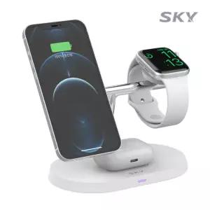 스카이 필 3in1 맥세이프 아이폰 애플워치 고속 무선 충전기 거치대 W54 MAG