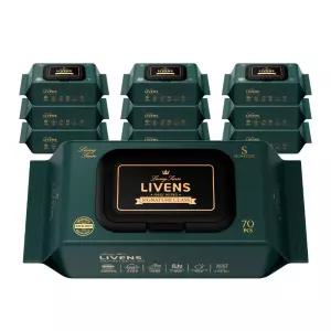 [리벤스] 시그니처 도톰한 저자극 아기 물티슈 엠보싱 캡형 70매 10팩